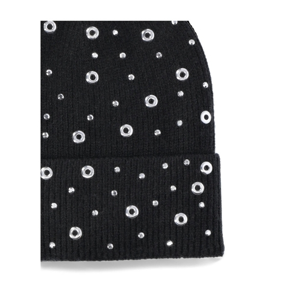 Madden NYC Grommet and Rhinestone Beanie Hat and Touch Screen Gloves New - Picture 9 of 9